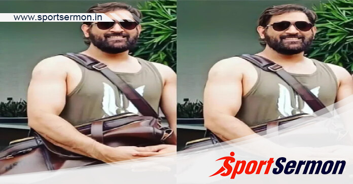 CSK Star MS Dhoni Sports New Style In Black Shades  