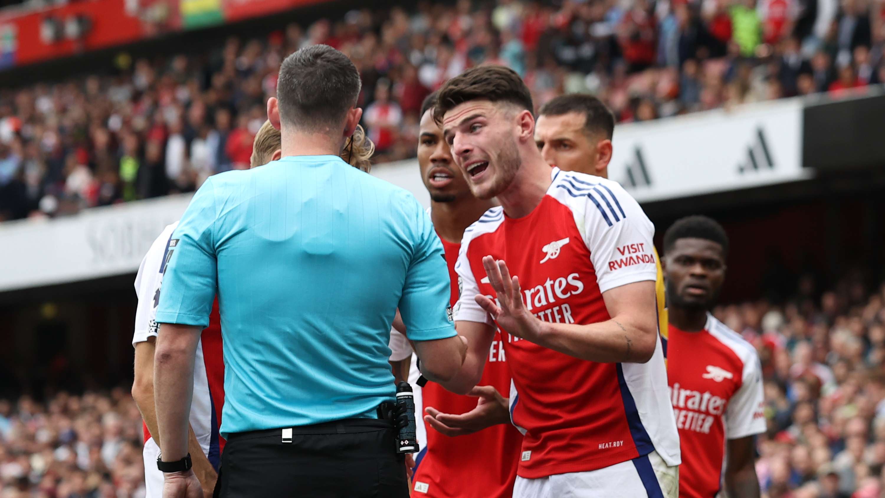 Why Rice was shown red card in Brighton clash  