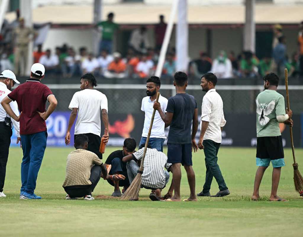 Wet outfield forces opening day to be called off in Greater Noida  