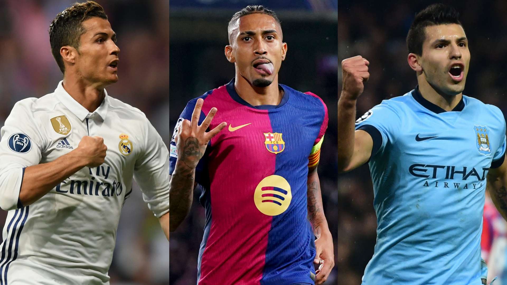 Raphinha joins Ronaldo & Aguero in elite UCL hat-trick club  