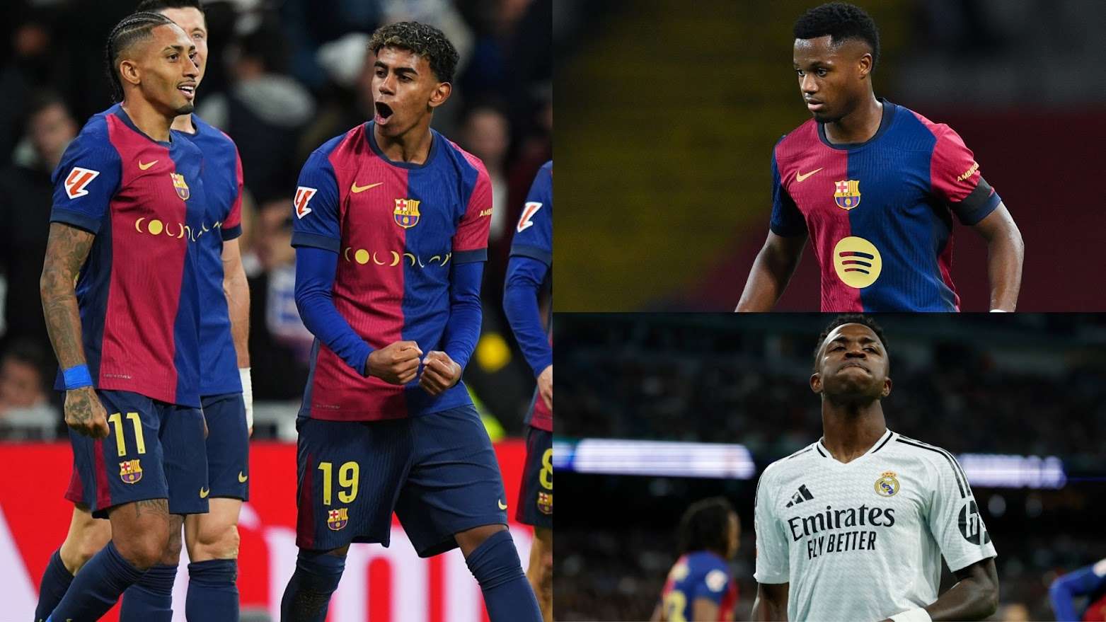 Vinicius sends support to Yamal, Raphinha & Ansu after racist insults  