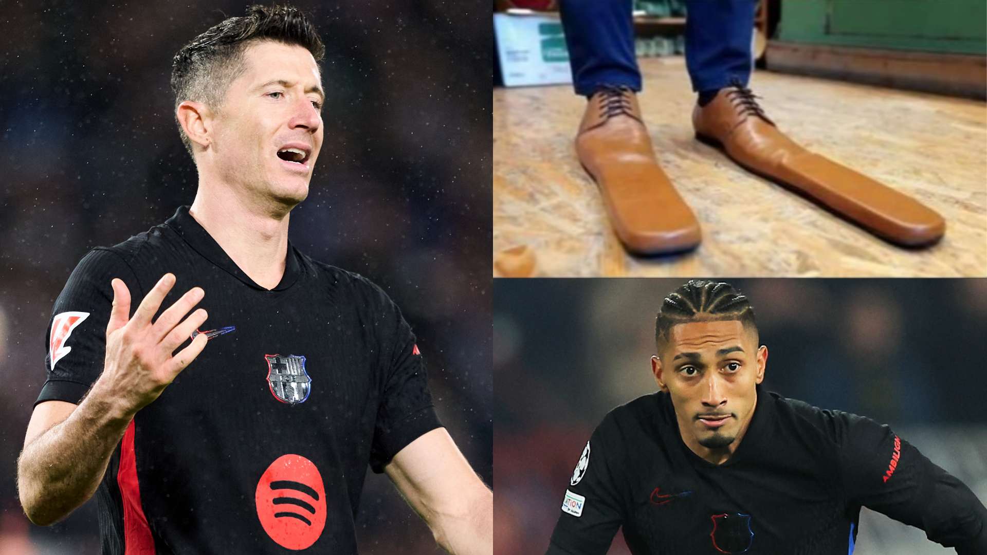 Raphinha ridicules Lewy offside error with clown shoes meme  