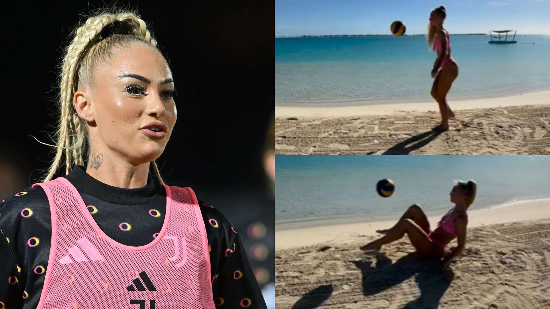 Juventus star Lehmann hits the beach on a 'lost island'  