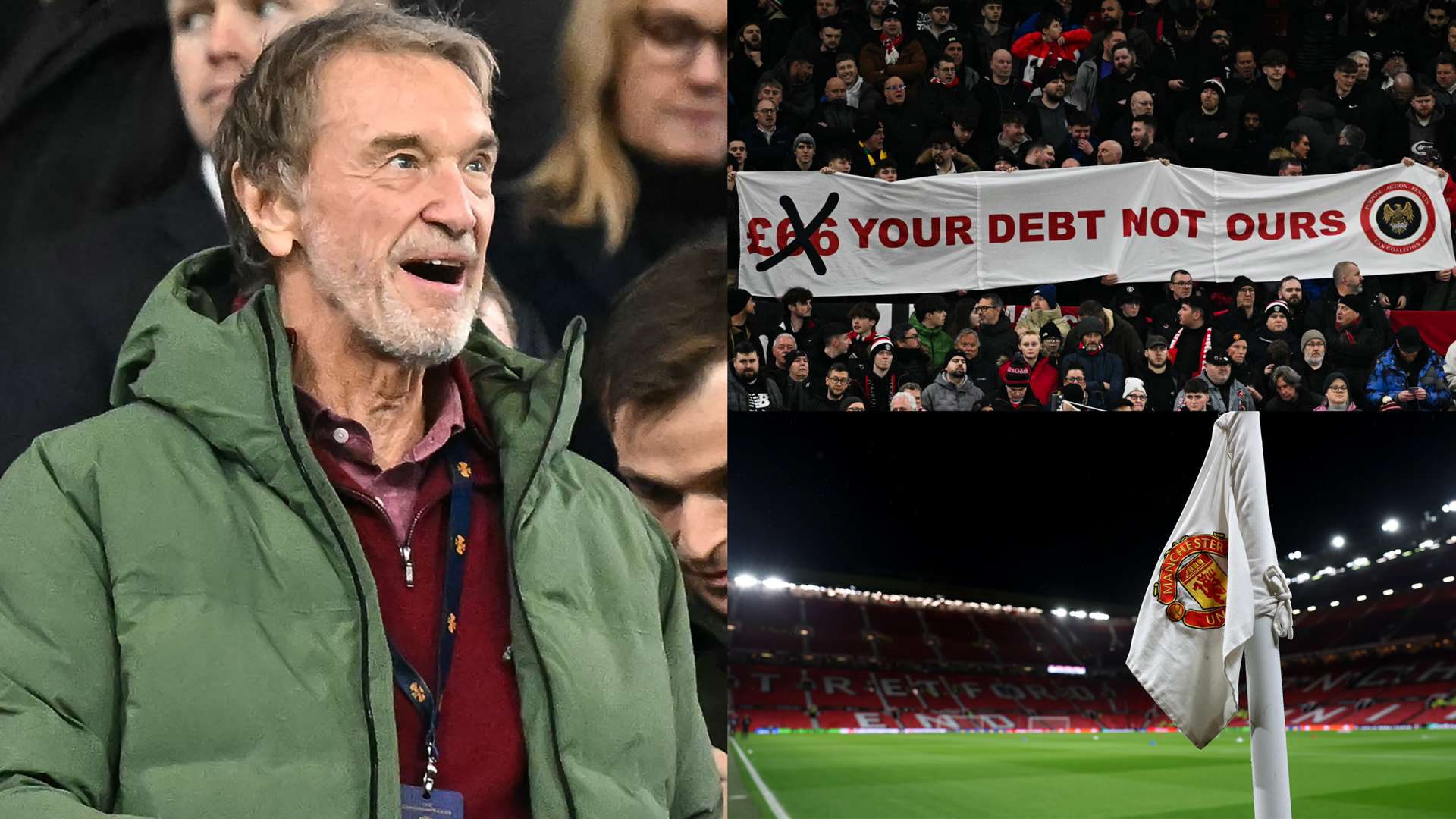 'Your debt not ours' - Man Utd fans send message to Ratcliffe  