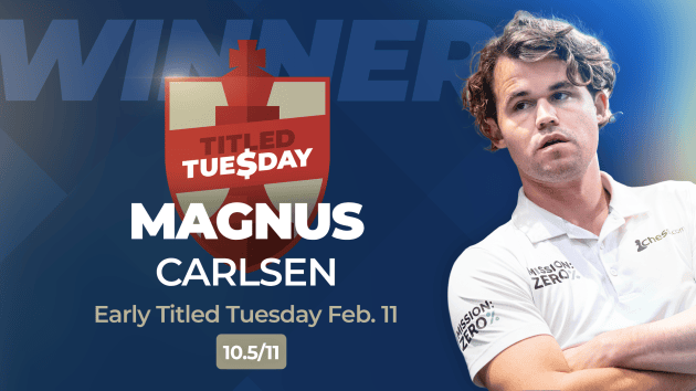 Carlsen Takes Tuesday Fresh Off Freestyle  