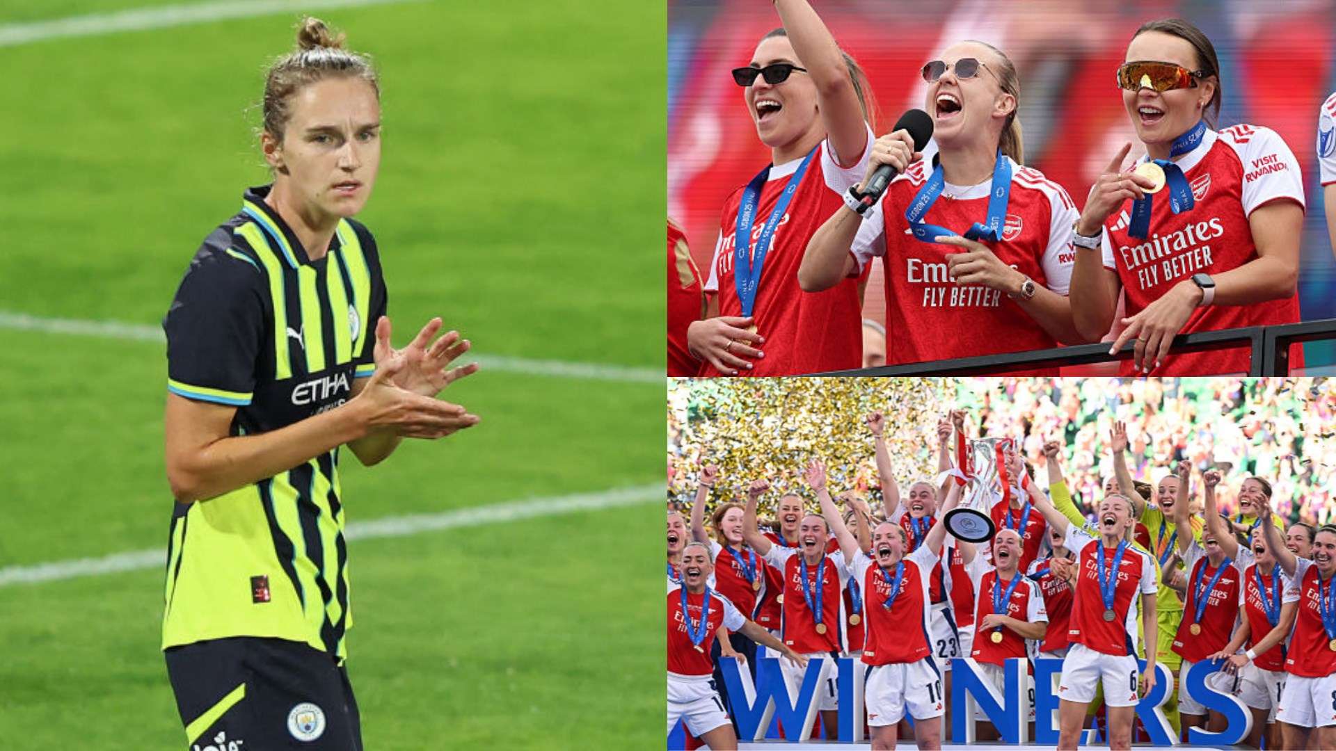 Miedema joins Mead in Arsenal's Champions League celebrations  
