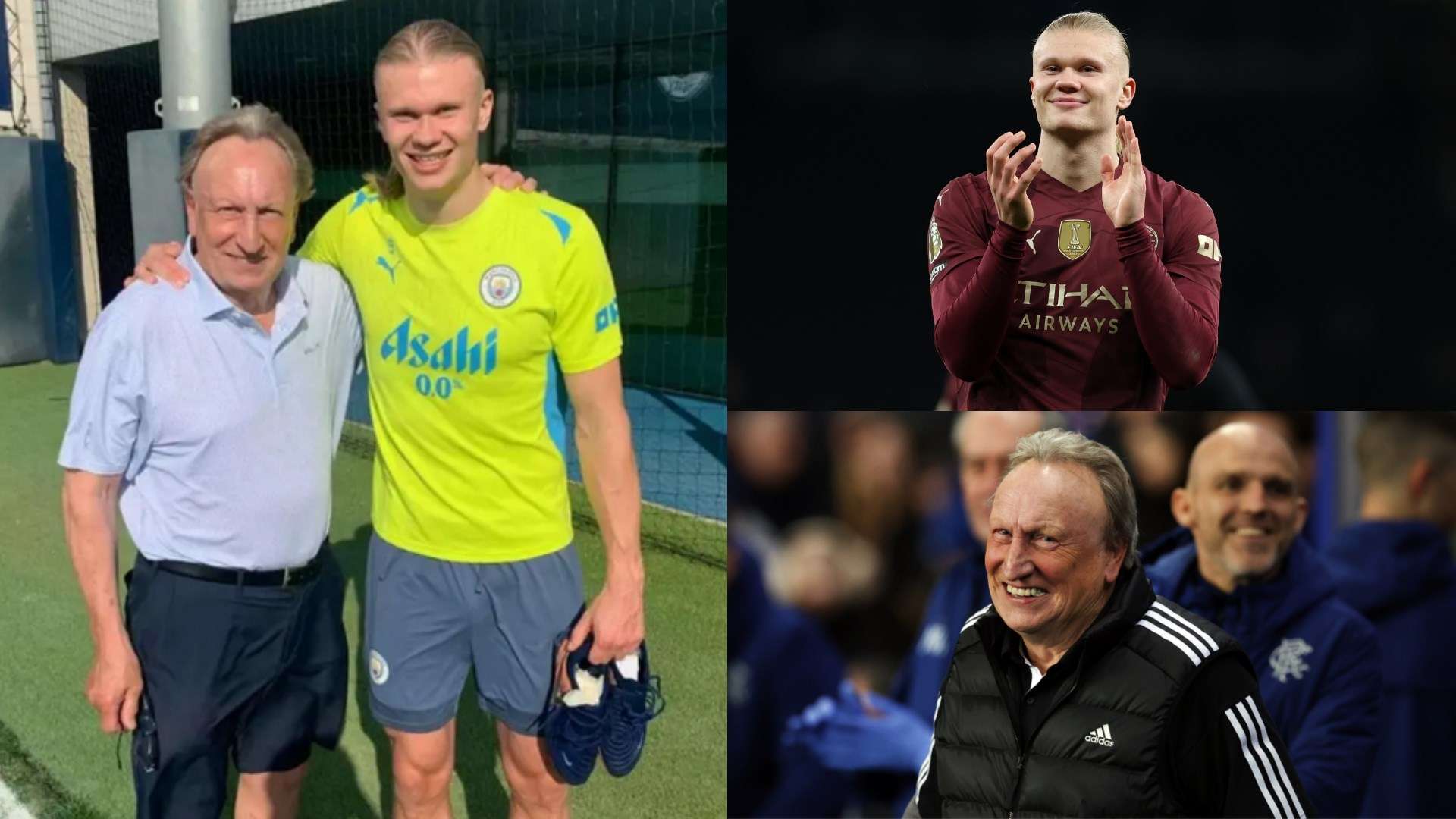 Haaland shocked to see 'funny' Warnock at City training ground  