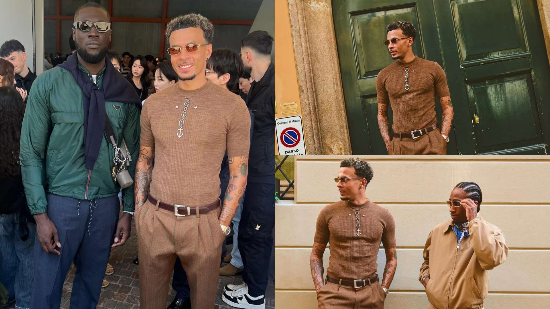 Dele links up with Stormzy at Milan Fashion Week  