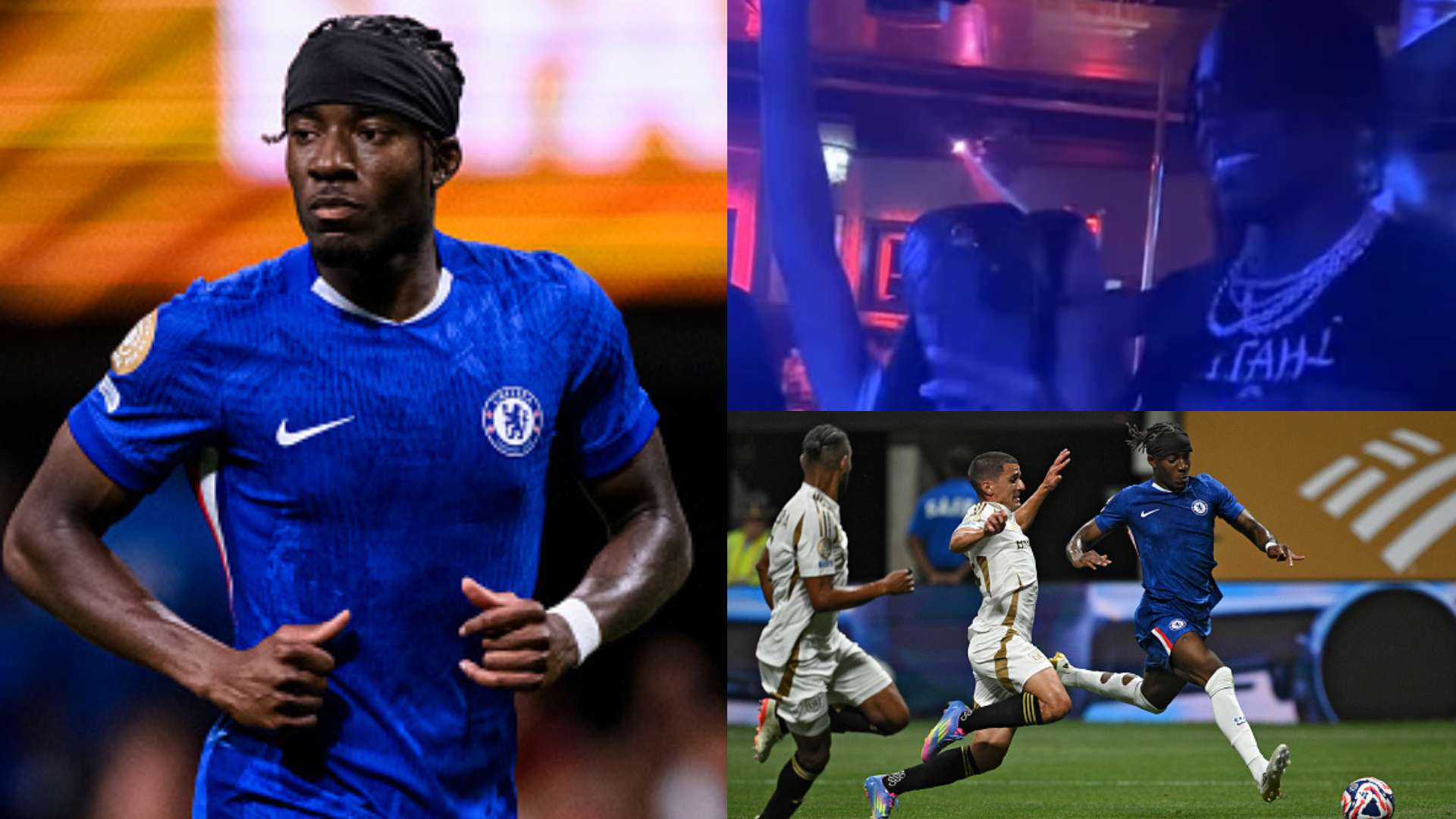 Madueke parties with influencer after Club World Cup win  