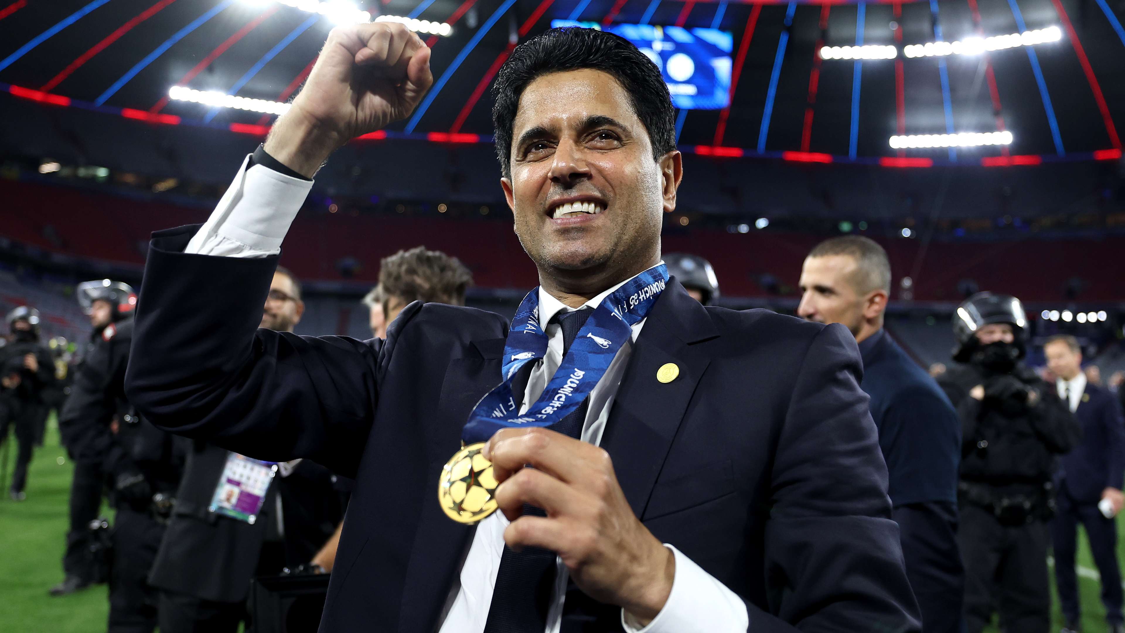 📽️ | Al-Khelaifi fights back tears at PSG parade after 'sleeping with trophy'  