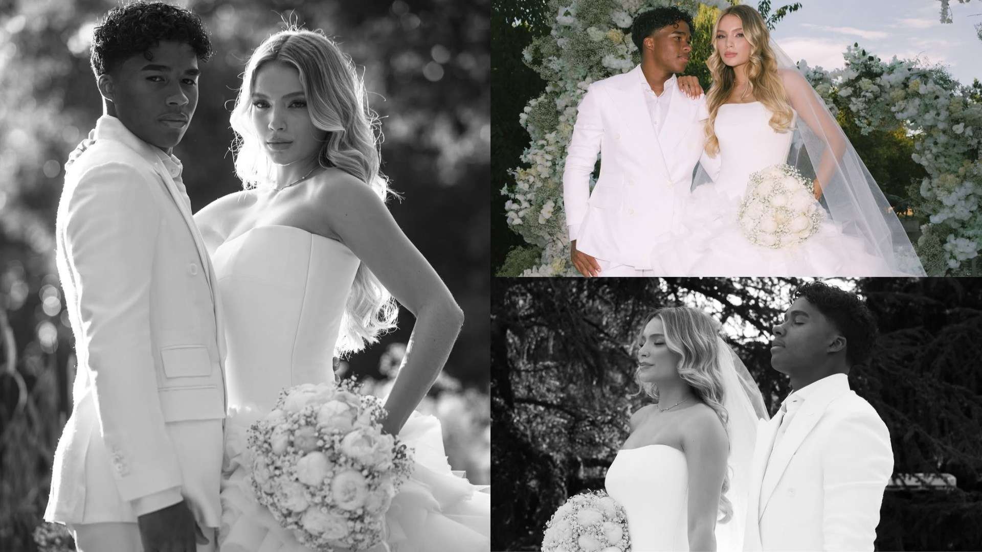 Endrick and wife Miranda show off lavish wedding snaps  