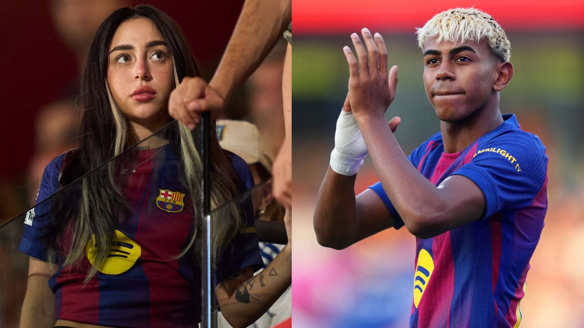Nicki Nicole spotted wearing Yamal's Barcelona shirt  