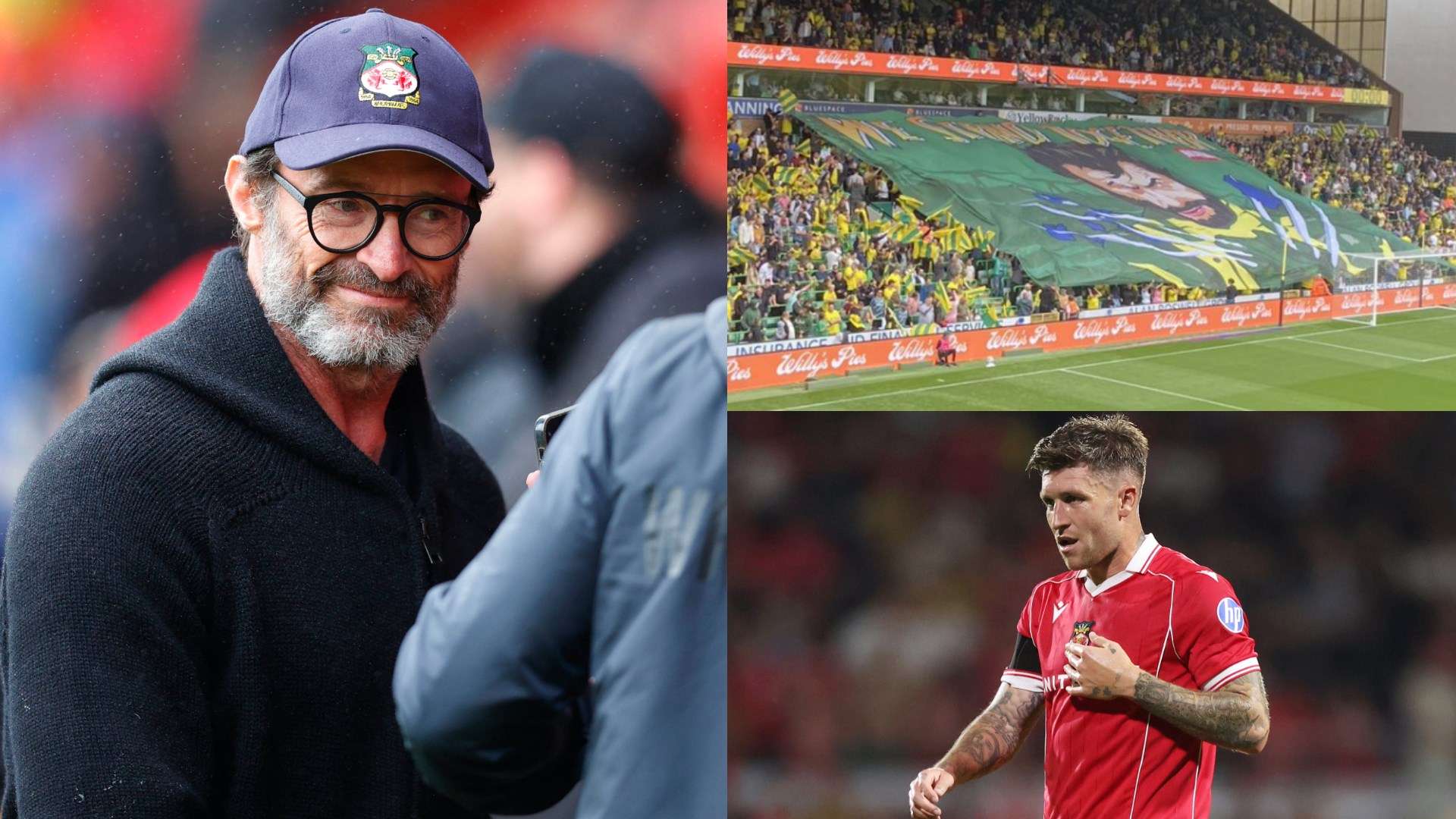 Wrexham troll Jackman after Norwich fans unveil Wolverine tifo  