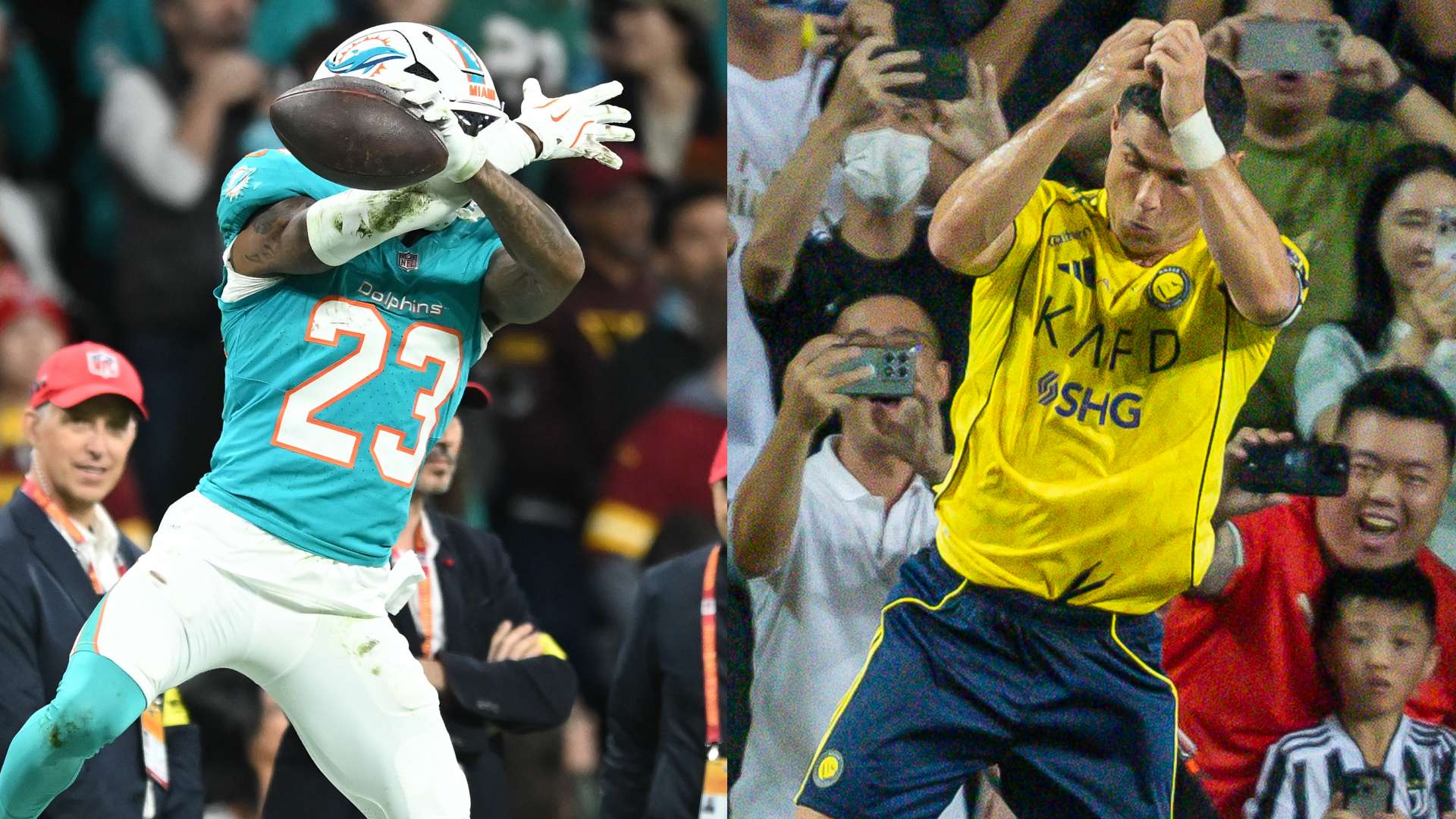 📽️ | Dolphins star copies Ronaldo's celebration at Bernabeu  