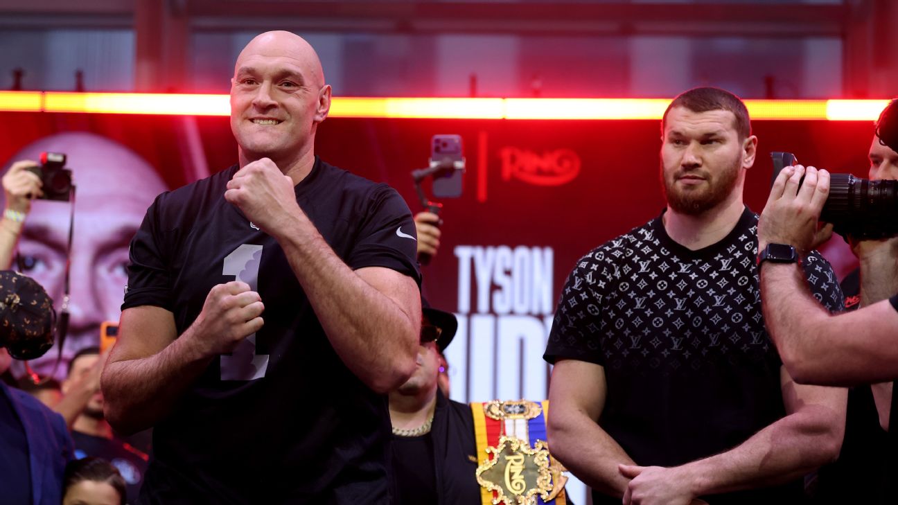 Tyson Fury vs. Arslanbek Makhmudov LIVE: Latest updates as Clarke, Huni open stacked main card  