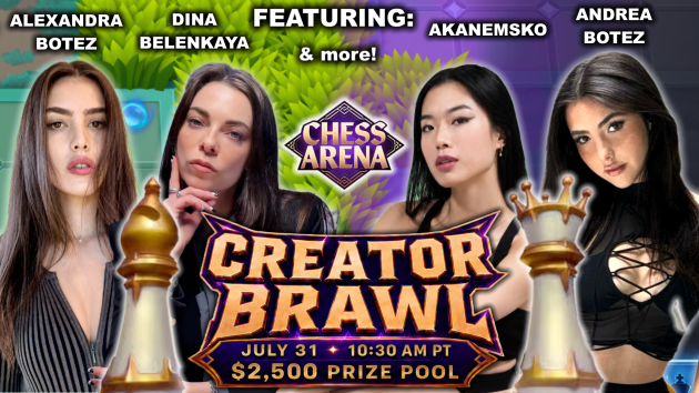 Alexandra Botez To Host Chess Arena Event With Star Creators On July 31  