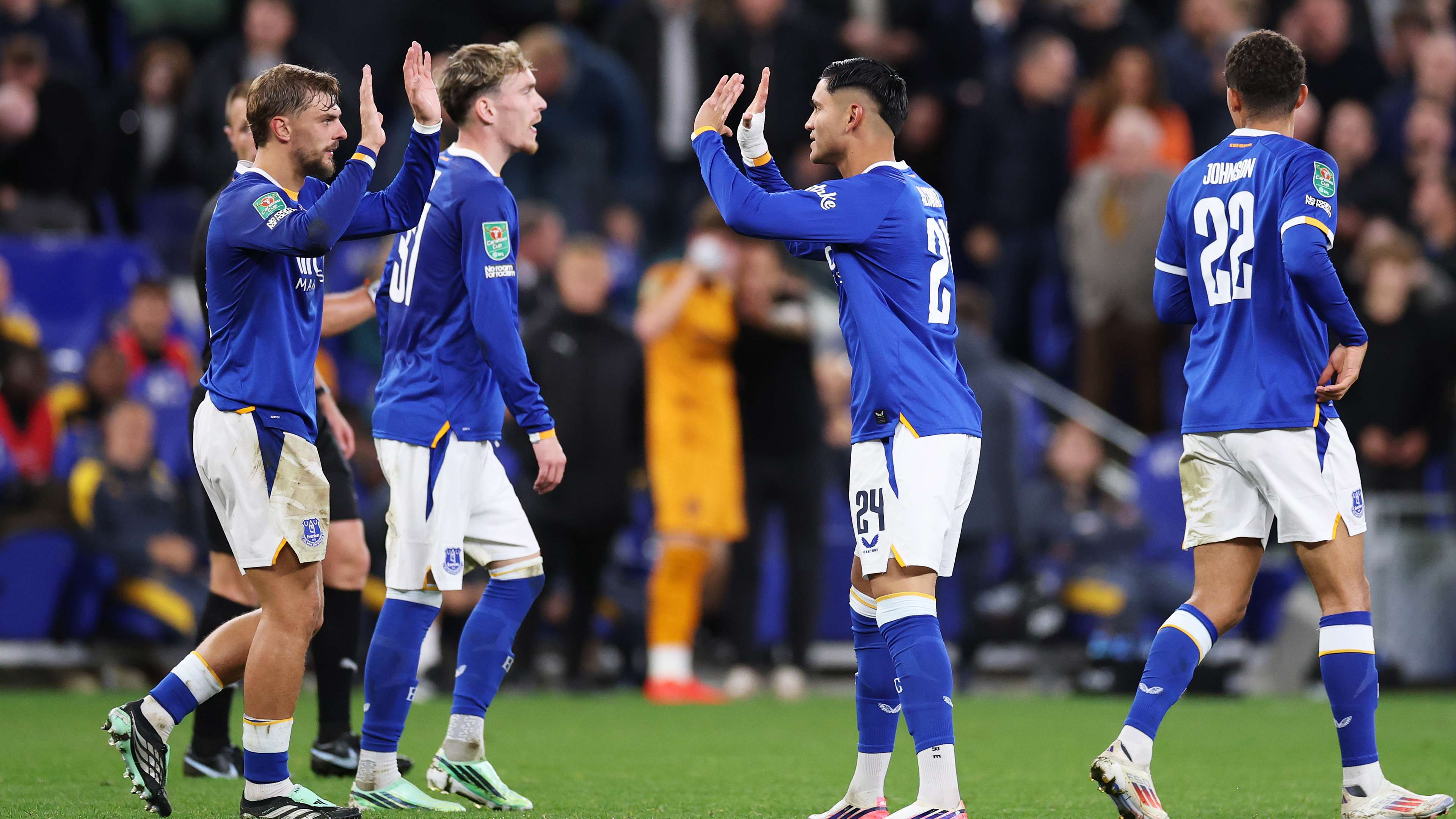Late drama at Hill Dickinson Stadium as Everton break Wolves hearts in Carabao Cup clash  