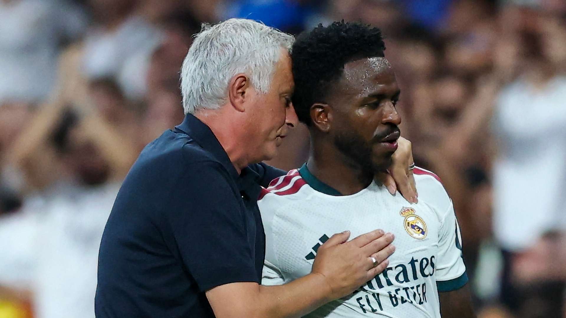 'I’m actually quite pleased' - Mourinho takes sarcastic swipe over Vini Jr ban  