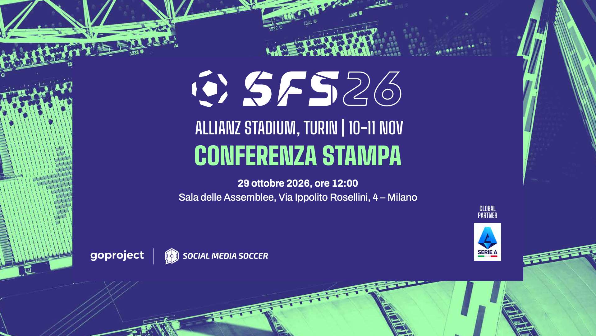 From Serie A to Del Piero and major foreign clubs: 10–11 November in Turin for SFS 26  
